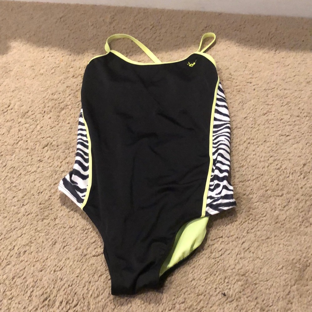 Black & Zebra One Piece Swimsuit